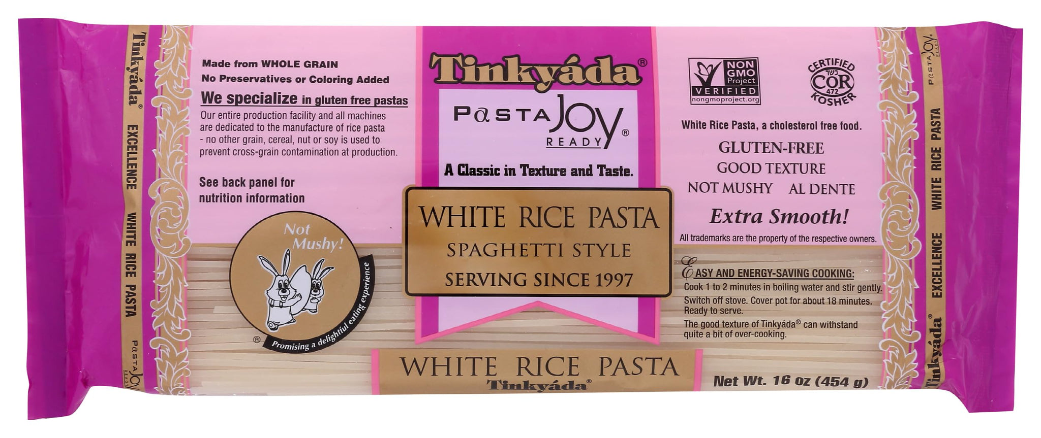 Tinkyada Pasta Joy Ready, Spaghetti, White Rice, 16 oz