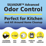 Fresh Tuff-Scrub, Large, 6-Pack Scrub-N-Wipe Sponge Cloth with Silvadur Antimicrobial for Odor Control, Microfiber, Multi-Surface, Non-Scratch