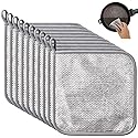 PXIRQ 10-Pack Non Scratch Wire Dishcloths - 7.87"x7.87" Multipurpose Steel Dishwashing Rags for Wet and Dry, Metal Scrubbing Sponge Pads Towels