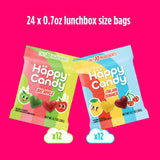 Mini Gummy Candy Variety Pack 24 Count 0.7 oz Bags Big Apple & Italian Summer 70% Less Sugar Vegan Non GMO Gluten Free No Alternative Sweeteners Kids