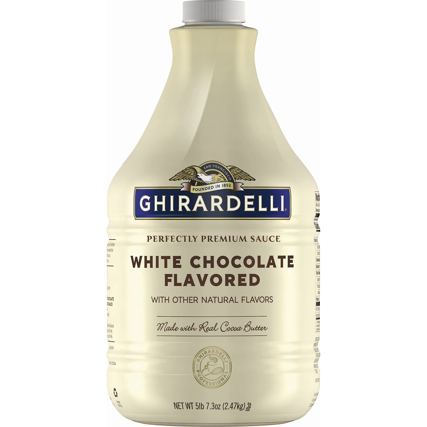 Ghirardelli Chocolate White Chocolate Flavored Sauce, 5 Pounds 7.3 Oz (2.47 Kg) Package