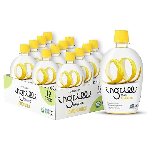 Ingrilli 100% Lemon Juice from Concentrate, 7 Fl Oz Bottle (Pack of 12)