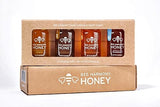 Bee Harmony Rare Varietals Honey Flight, Mini Honey Gift Set, 4 Jars, 3 OZ Each, Premium, Raw (Acacia, Buckwheat, Blueberry Blossom, Orange Blossom)