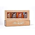 Bee Harmony Rare Varietals Honey Flight, Mini Honey Gift Set, 4 Jars, 3 OZ Each, Premium, Raw (Acacia, Buckwheat, Blueberry Blossom, Orange Blossom)