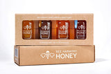 Bee Harmony Rare Varietals Honey Flight, Mini Honey Gift Set, 4 Jars, 3 OZ Each, Premium, Raw (Acacia, Buckwheat, Blueberry Blossom, Orange Blossom)