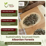 Organic Way Blackberry Leaf (Rubus fruticosus) Cut & Sifted - Herbal Tea | European Wild-Harvest | Organic & Kosher Certified | Non GMO & Gluten Free