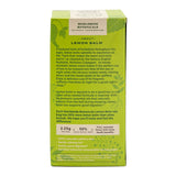 Worldwide Botanicals Organic Lemon Balm Tea, 25 Tea Bags - 50% more herbs with 2.25g per teabag - 100% Pure Lemon Balm Leaves, Kosher