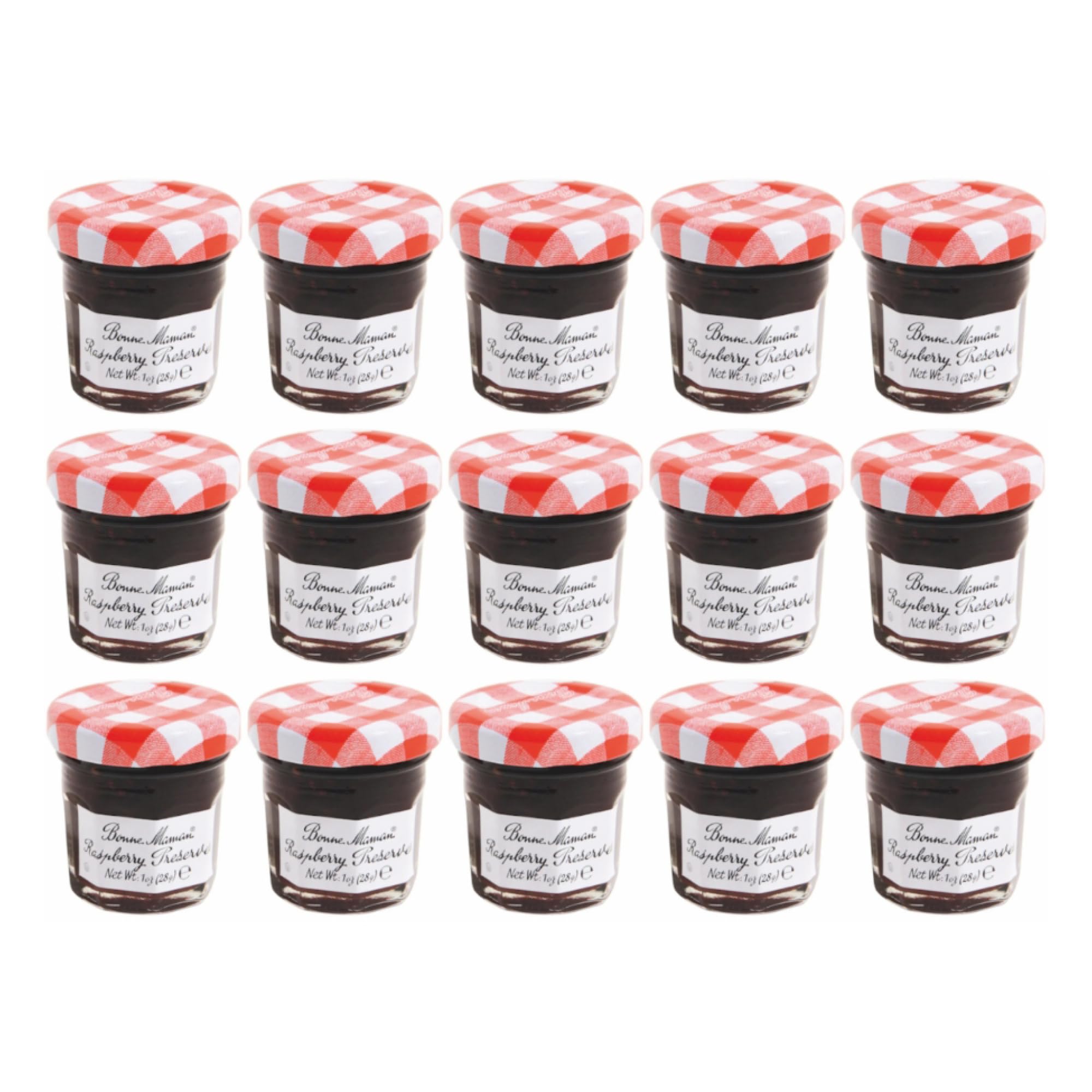 Bonne Maman Raspberry Preserves, 1 Ounce Jars (Pack of 15)