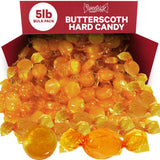 Butterscotch Hard Candy Bulk 5LB Bag - Delicious Sweet Individually Wrapped Butter Scotch Bulk Hard Candies Perfect Blend of Creamy and Sweetness