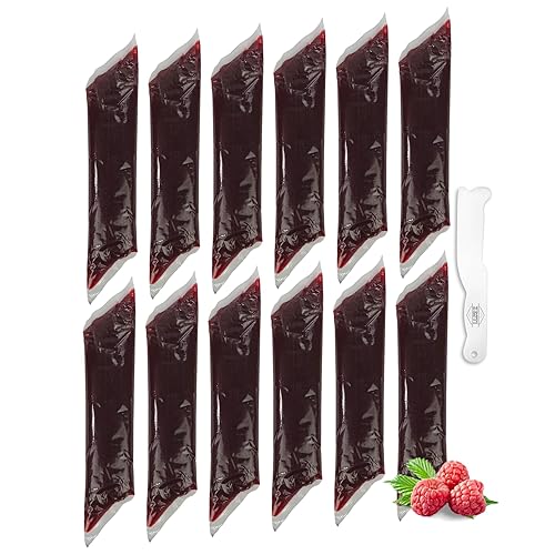 ZESTI Red Raspberry Pie & Pastry Filling, 2 lb Tube with Spatula Knife - No Soak, for Pies, Pastries, Cakes, & Bakeries