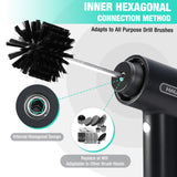 HAUSHOF Electric Spin Scrubber, Cordless Dish Scrubber Brush with 8 Replaceable Heads & 3 Speeds, Power Scrubber Electric Scrubber for Cleaning