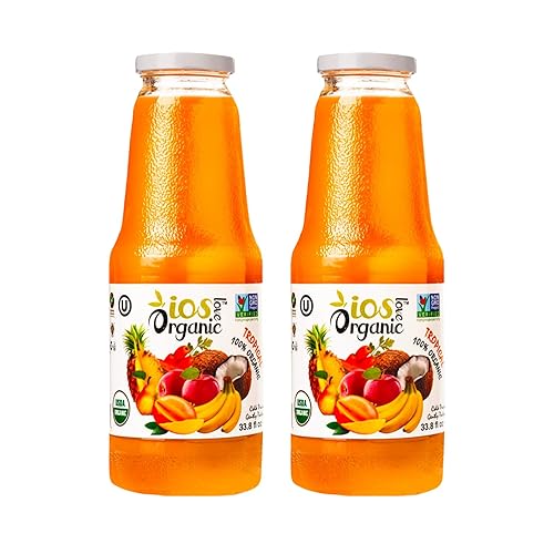 IOS Love Organic Juice - USDA Organic Certified - Cold Pressed, No Added Sugar, No Water, No Artificial Colors, No Preservatives, No Flavors Added, No