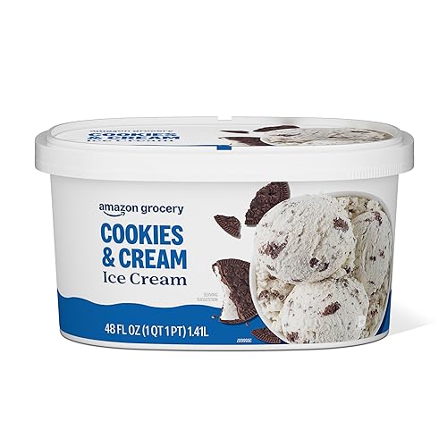 Amazon Grocery, Cookies & Cream Ice Cream, 48 Fl Oz