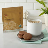 SUGIMOTO TEA Japanese Organic Hojicha Latte Blend Mix 4.23 oz (120 g) Sweetened Green Tea Hojicha Latte Powder