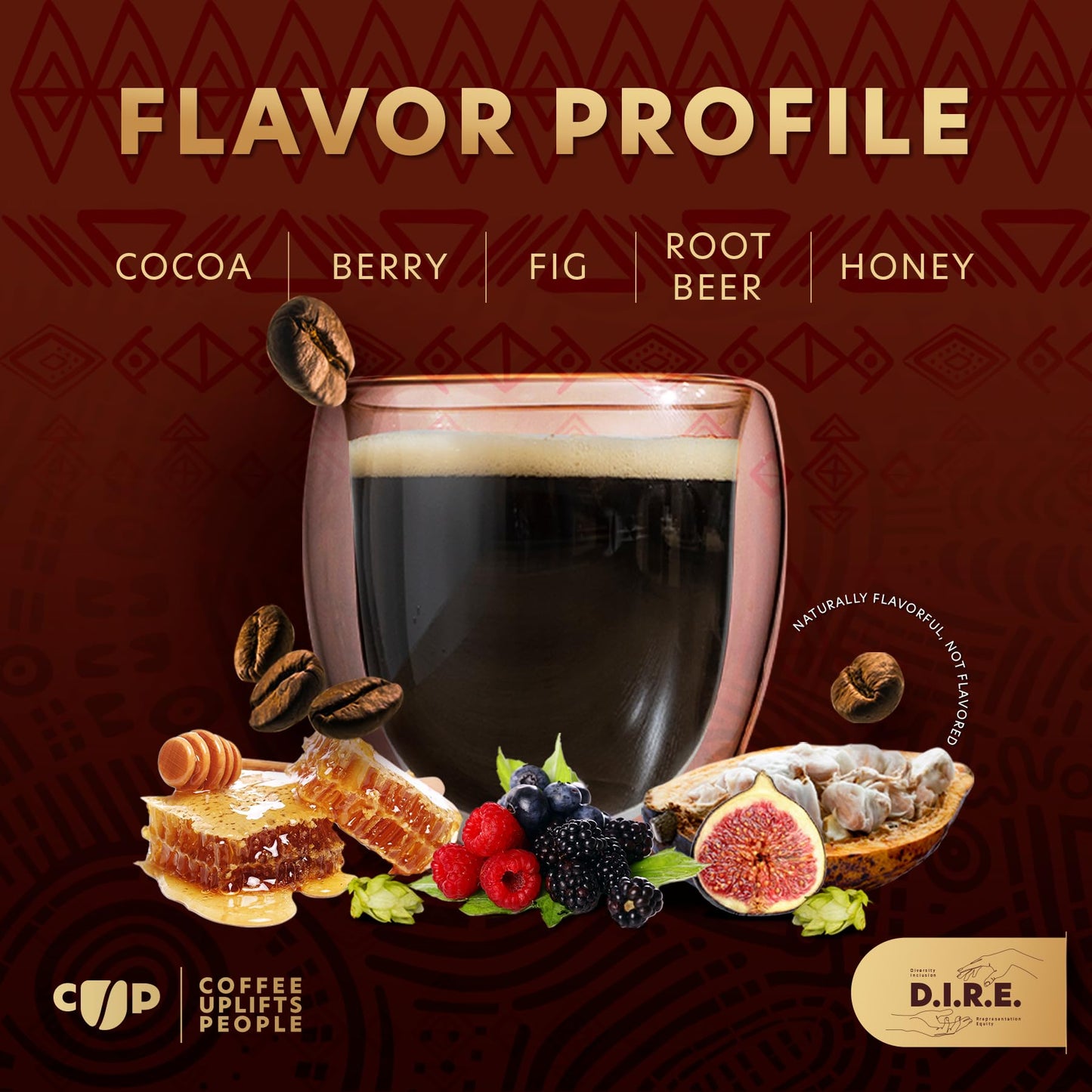 Coffee Uplifts People Cocoa Espresso Whole Bean Coffee, 12 OZ