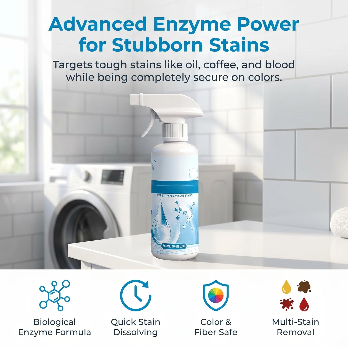 Clothing Emulsifier, Upgrade Non Ionic Emulsifier Clothing Cleaner No Damage Fabric Spot, Multi-Purpose Clothings Emulsifiers Stain Remover (1 Pcs)