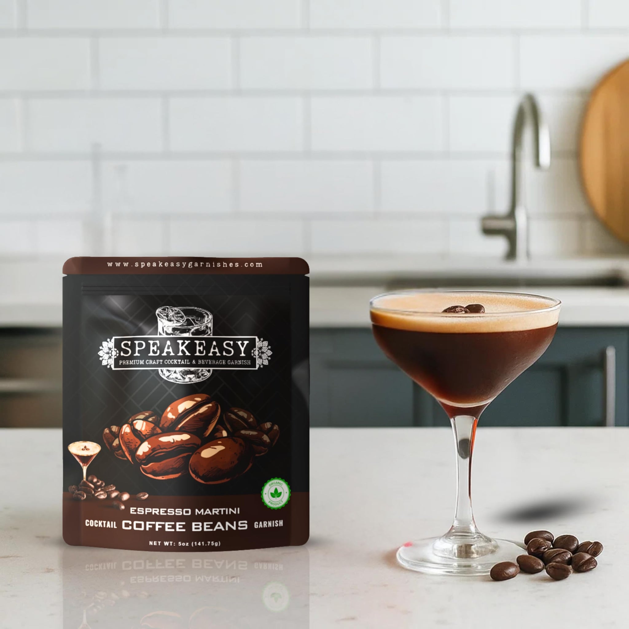 SPEAKEASY ESPRESSO MARTINI COCKTAIL BOTANICAL GARNISHES ESPRESSO MARTINI COFFEE BEAN GARNISHES - 0.5OZ | BARTENDERS CHOICE | FOR RESTAURANT AND CRAFT