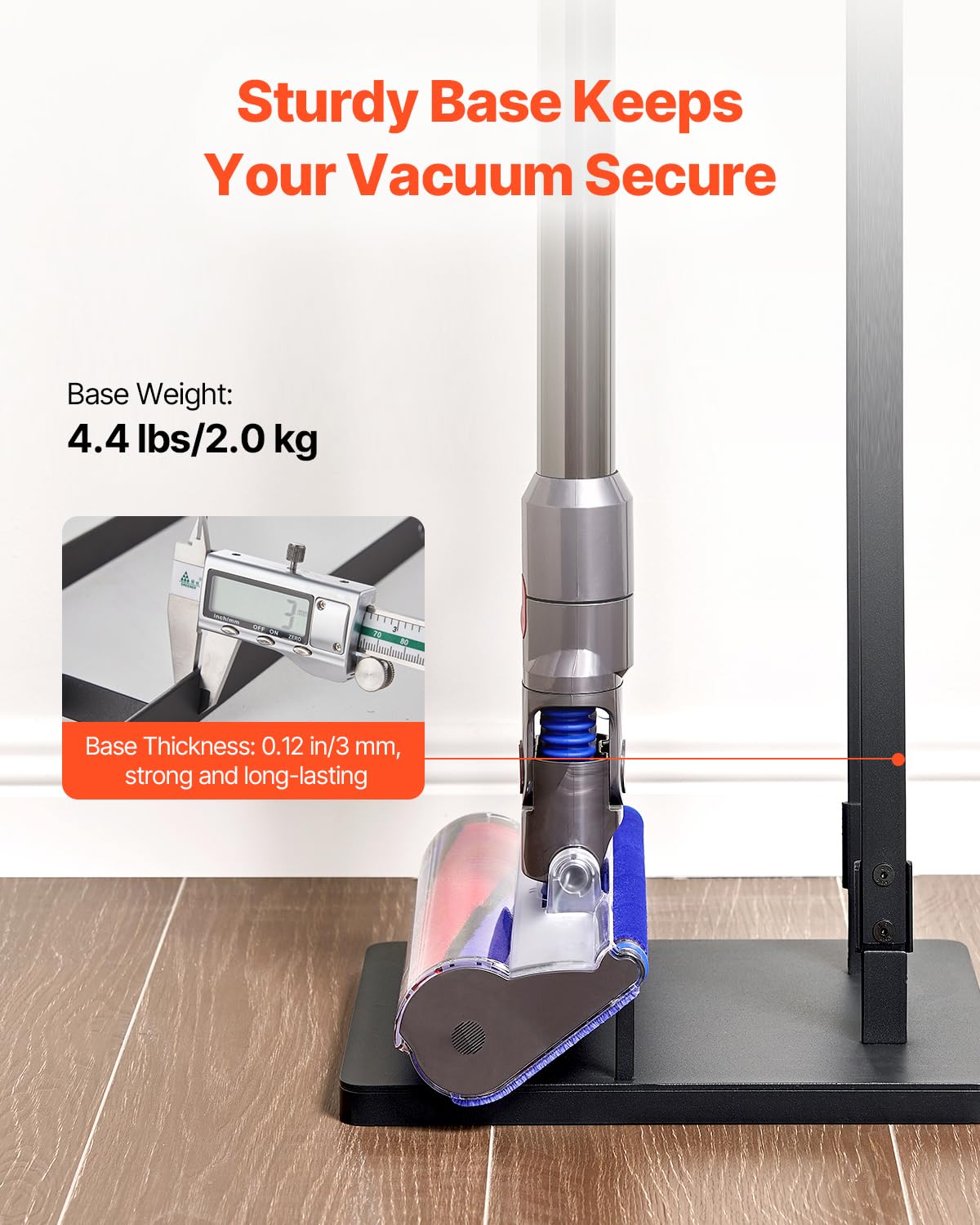 VEVOR Vacuum Stand, Compatible with V6 V7 V8 V10 V11 V15, Stable Vacuum Stand Holder with 4 Hooks for DC30 DC31 DC34 DC35 DC58 DC59 DC62 D74 Cordless