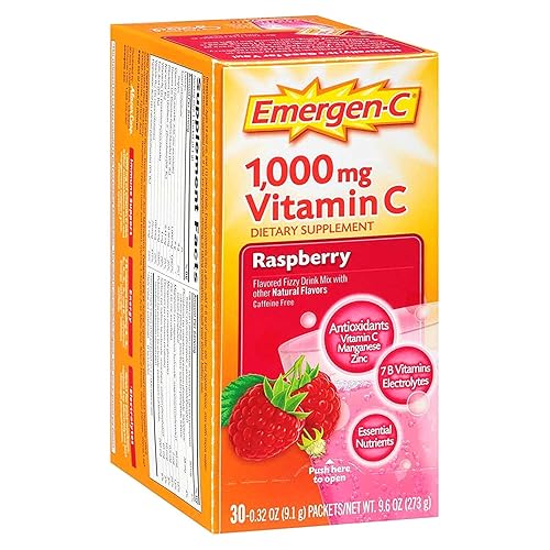 Emergen-C Raspberry Fizzy Drink Mix, 30 Pack