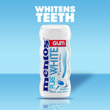Mentos Gum Pocket Bottle, Pure White Sweet Mint, Non Melting, 1.06 oz