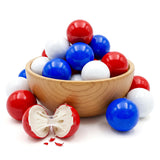 NY Spice Shop Red, White & Blue Gumballs - 1 Inch Large Gumballs For Gumball Machine - Gumball Vending Machine Refills Candy - 50 Pcs Double Bubble