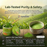 ZenRitual Ceremonial Grade Matcha Powder - Pure Organic Green Tea, 1.41 oz (40 Single Servings) Tin - Authentic Stone Ground, Eurofins Tested - Zero