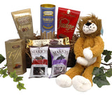 Gift Basket Village: Go Wild Gift - Deluxe Assortment with Chocolates, Wafers, Fudge, Roca Candy & Plush