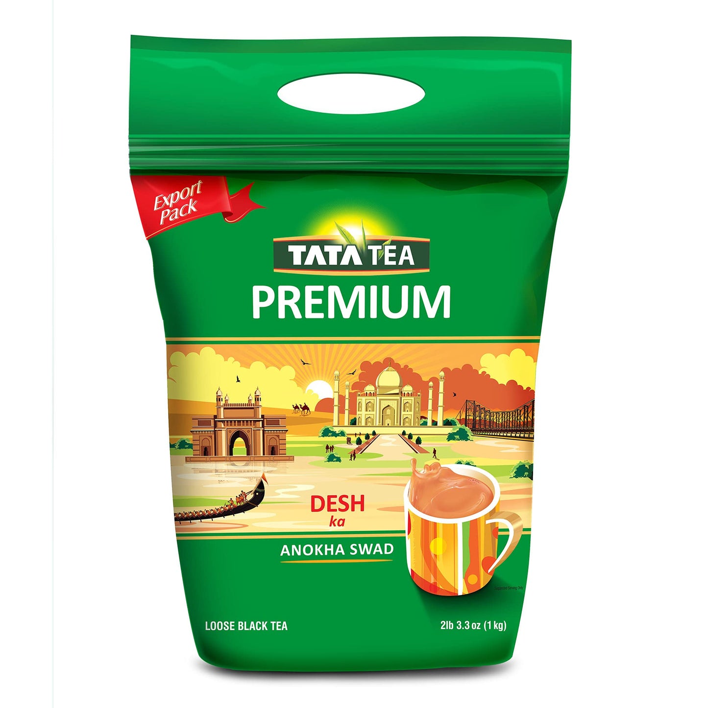Tetley USA Tata Tea Premium, Loose Leaf Black Tea, Premium Black Tea, 1kg, (Tata_2_South)