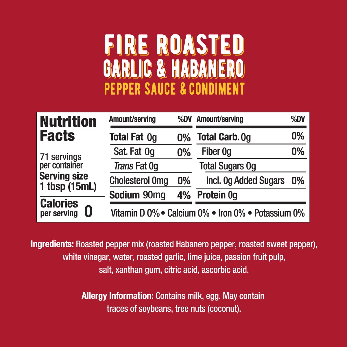 Melinda’s Fire Roasted Garlic & Habanero Hot Sauce - Made with Slow Roasted Garlic, Fresh Peppers, Lime Juice - Rich & Smoky Habanero Hot Sauce 12oz