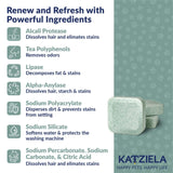 Katziela Washing Machine Cleaner Tablets - 6 Pack (3-Month Supply) - Loosens Pet Hair & Eliminates Odors - Fragrance-Free Enzyme Formula - Safe