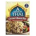 A Taste of Thai Jasmine Rice Instant (Coconut Ginger Rice) - Authentic Thai White Rice Organic, Flavored with Classic Thai Spices | Organic
