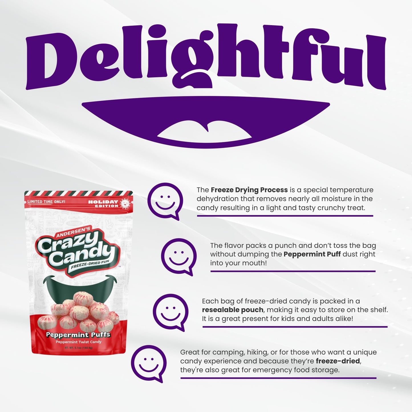 Andersen's Crazy Candy Freeze Dried Candy - (Peppermint)