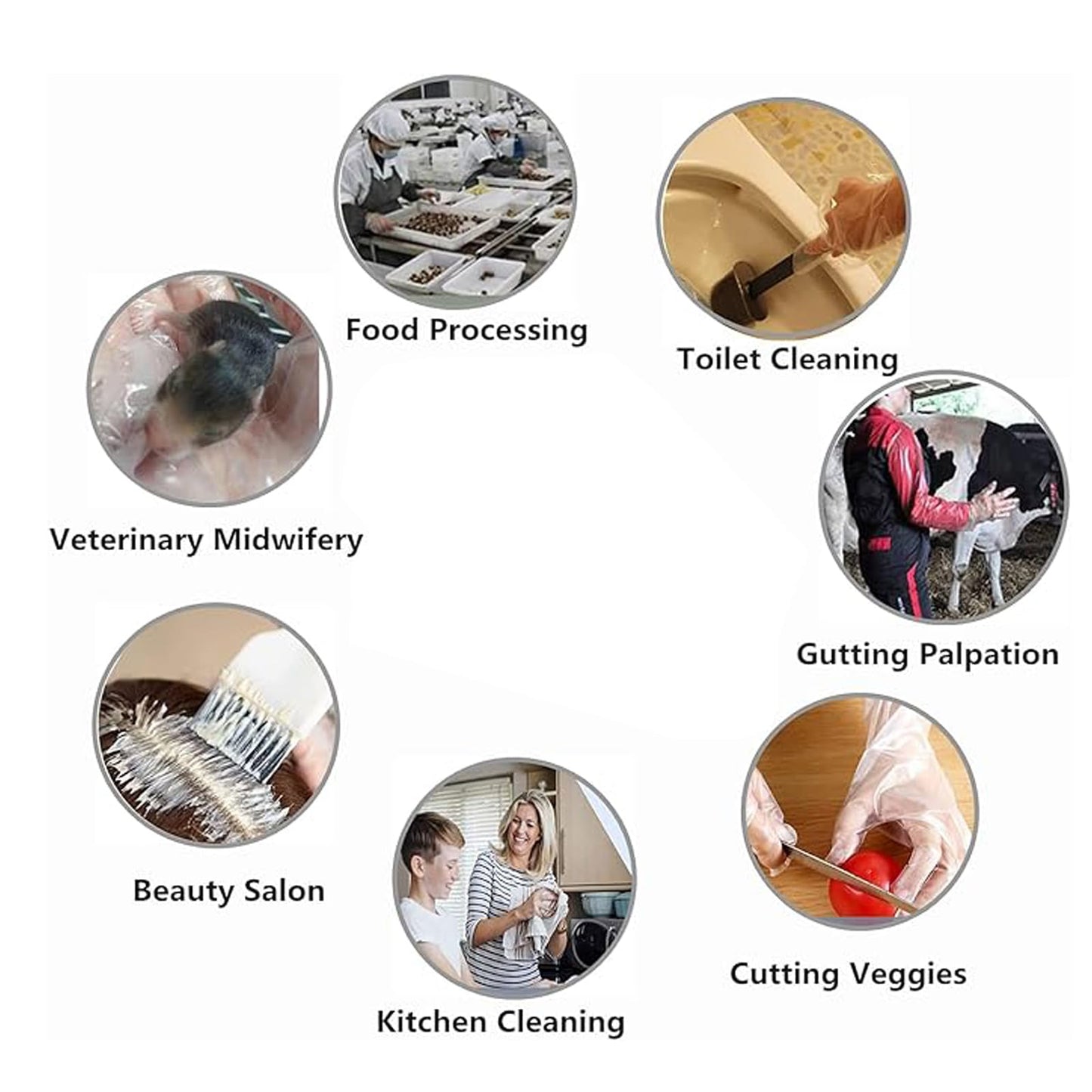 Yitaocity 50Pcs 35 inch Shoulder Length Veterinary Insemination Rectal Long Gloves for Livestock Cleaning Gardening Painting (Clear)