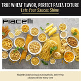 Piacelli Penne Rigate Pasta. 30 - Protein Pasta Made from Fine Durum Wheat Semolina for Rich Flavor - Enjoy Organic Noodles in Your Favorite Recipes