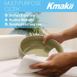 KMAKII Handi Wipe Reusable Cloths - Multi-Purpose Disposable Dish Cloths and Towels, Ultra Absorbent, Fast-Dry, Durable Cleaning Wipes for Kitchen