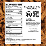 Sesame Sticks Snacks Original 2 Lbs. Delicious and Fresh Gourmet Seed Snacks with the Perfect Mix of Roasted and Salty Flavor for Midday Snacking
