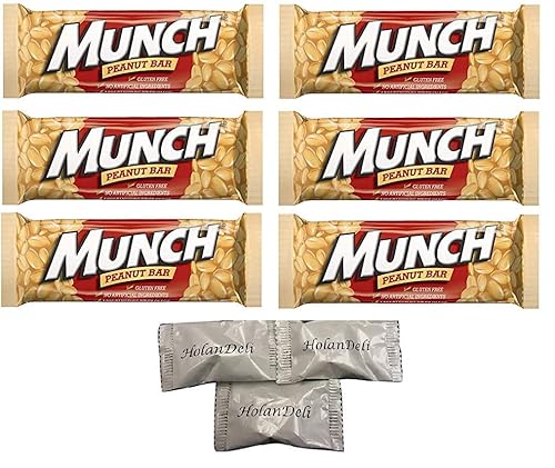 (Pack of 6) Munc Nut Bars. Includes HolanDeli Mints