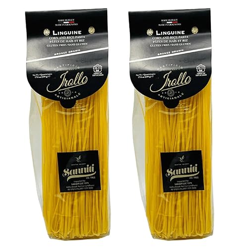 Sanniti by Irollo Gluten Free Linguine Pasta, 17.6 oz - Authentic Italian Gluten-Free Linguine, Product of Italy [Pack of 2]