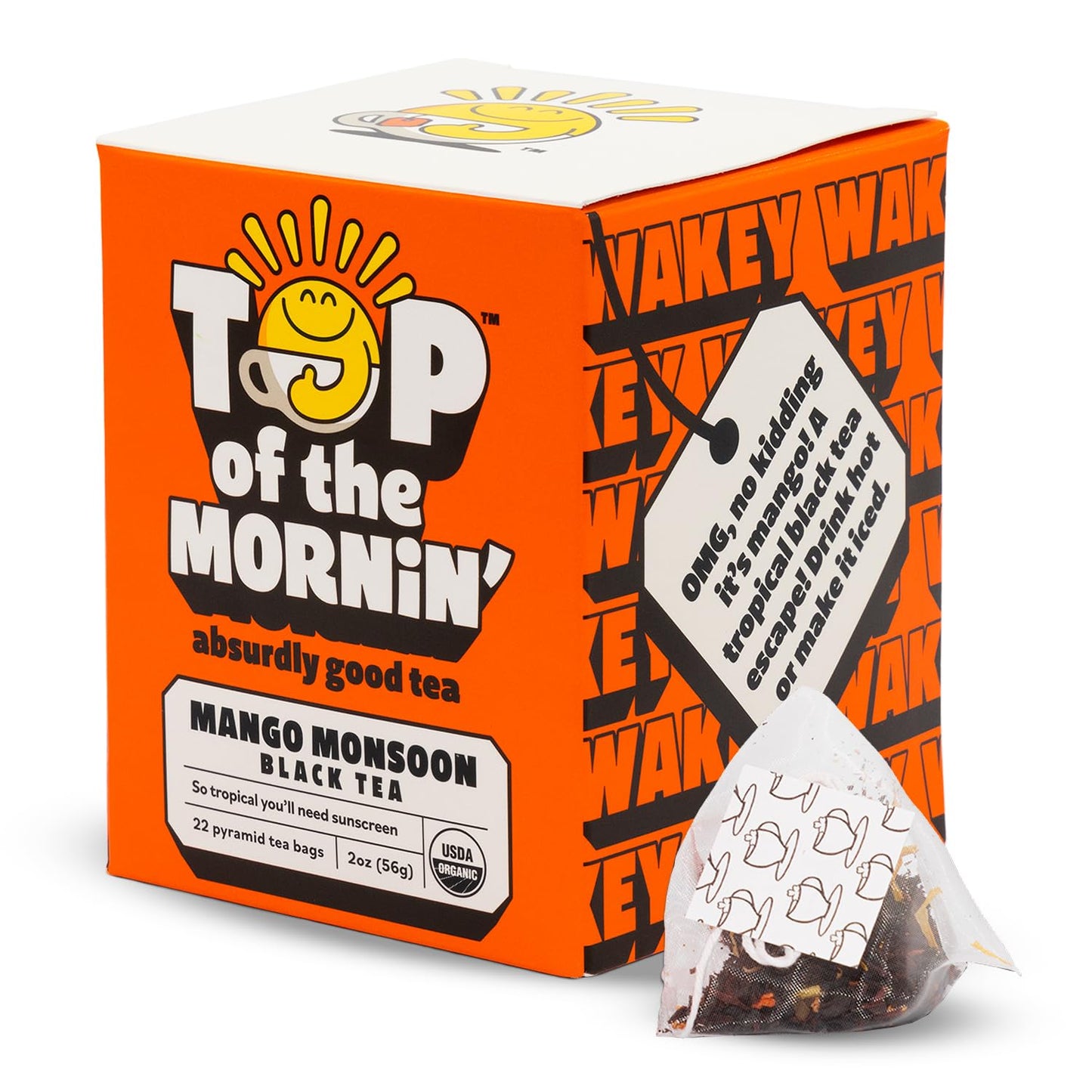 Top of the Mornin' Mango Monsoon Black Tea By Jacksepticeye | Black Tea With Hints of Mango and Calendula | Pyramid Tea Bags | 22 Count
