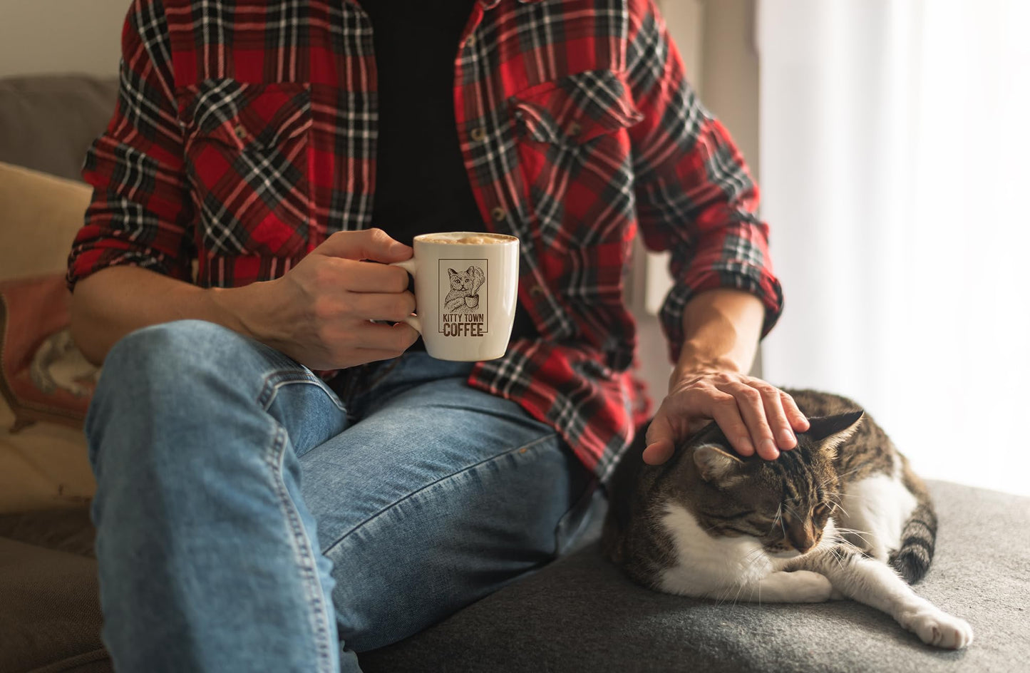 Kitty Town Coffee: The Albert Blend Light Roast Coffee From Brazil & Costa Rica 2lb (32oz) Ground