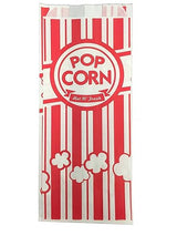Carnival Style Paper Popcorn Bags, 50 1oz bags, Red & White Striped, Movie Theater Popcorn Bags