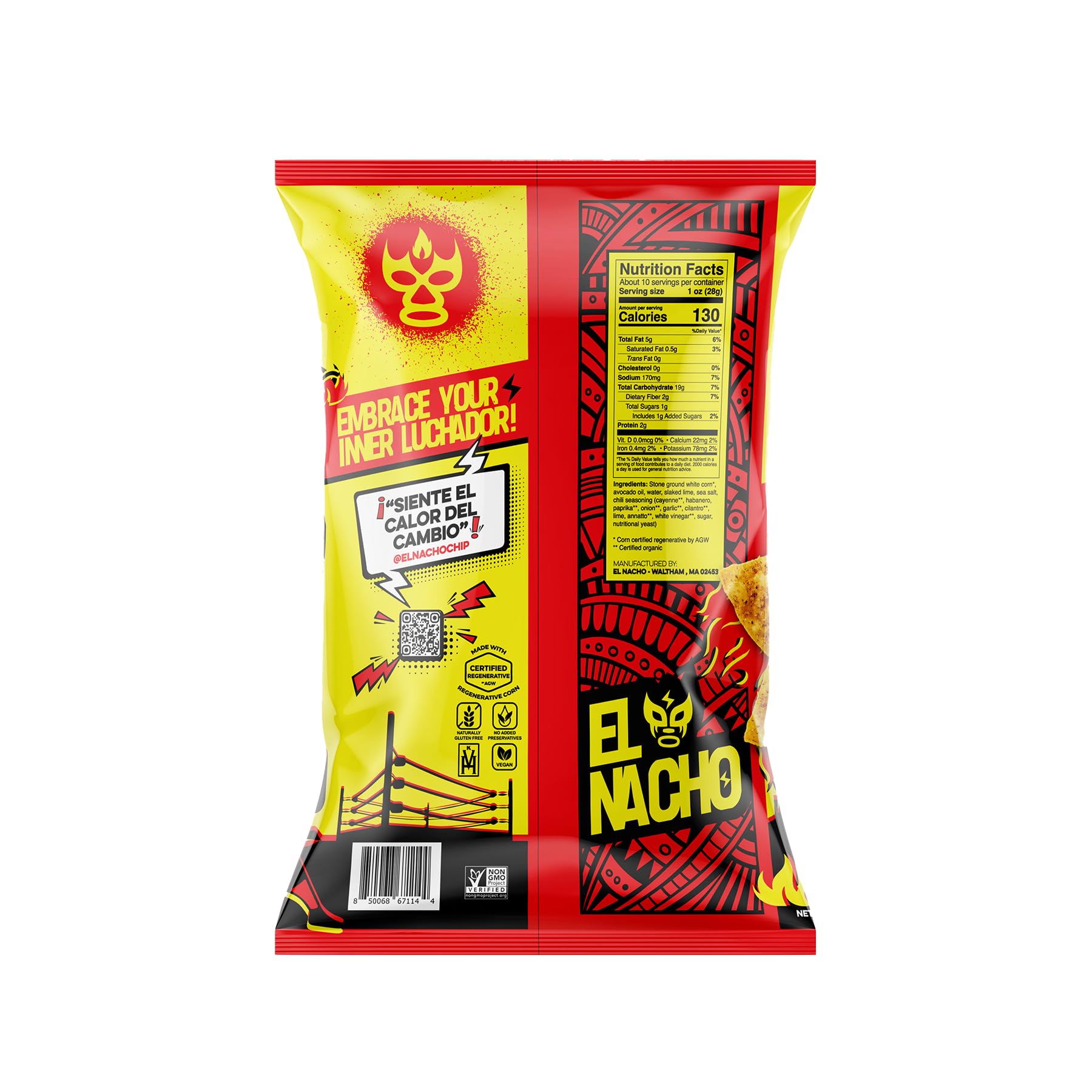 El Nacho Spicy El Diablo Tortilla Chips, 10 Ounce