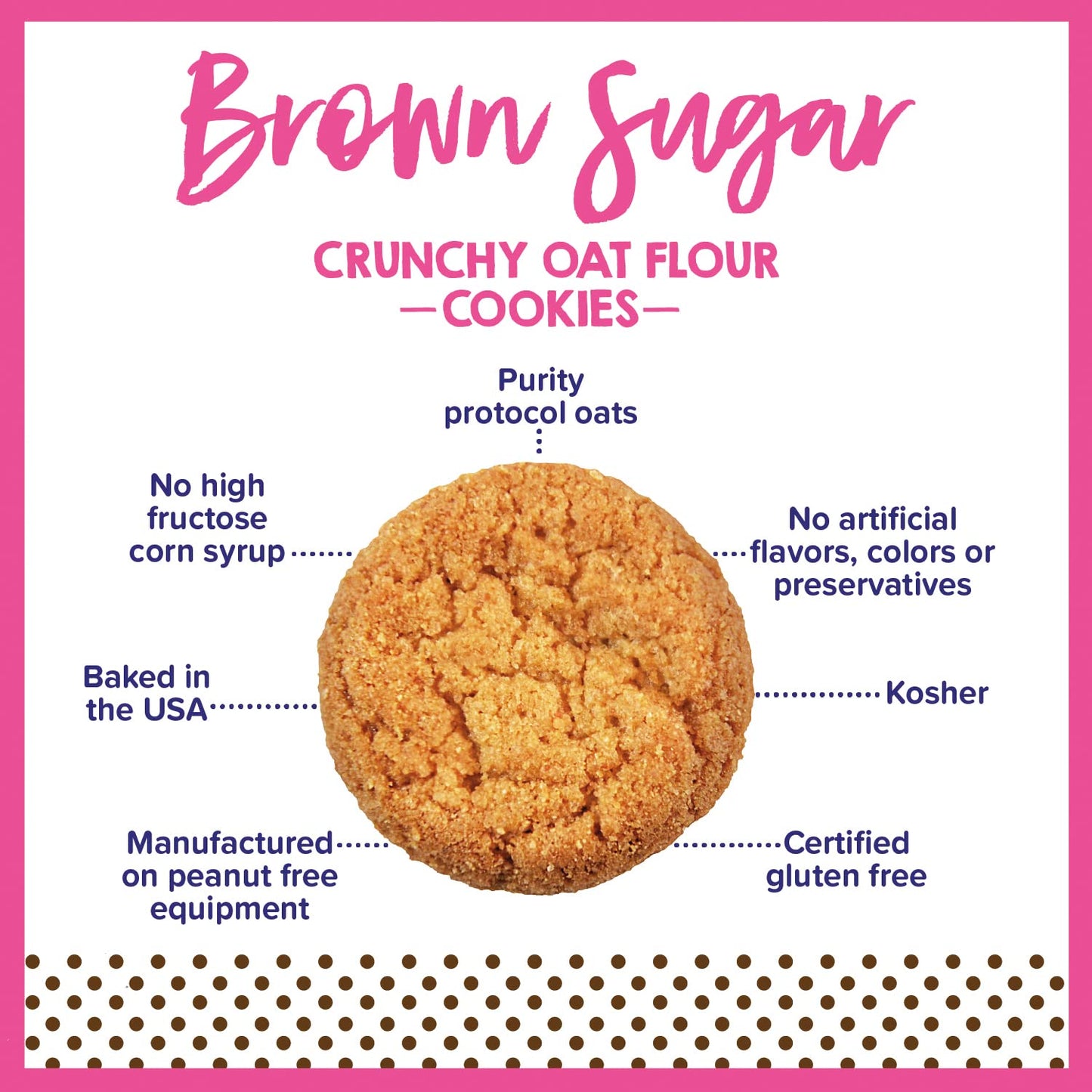 Goodie Girl Mini Brown Sugar Cookies, Gluten Free Cookies for Kids, 100 Calorie Snack Packs - Peanut Free, Individually Wrapped - Bite Size Lunchbox