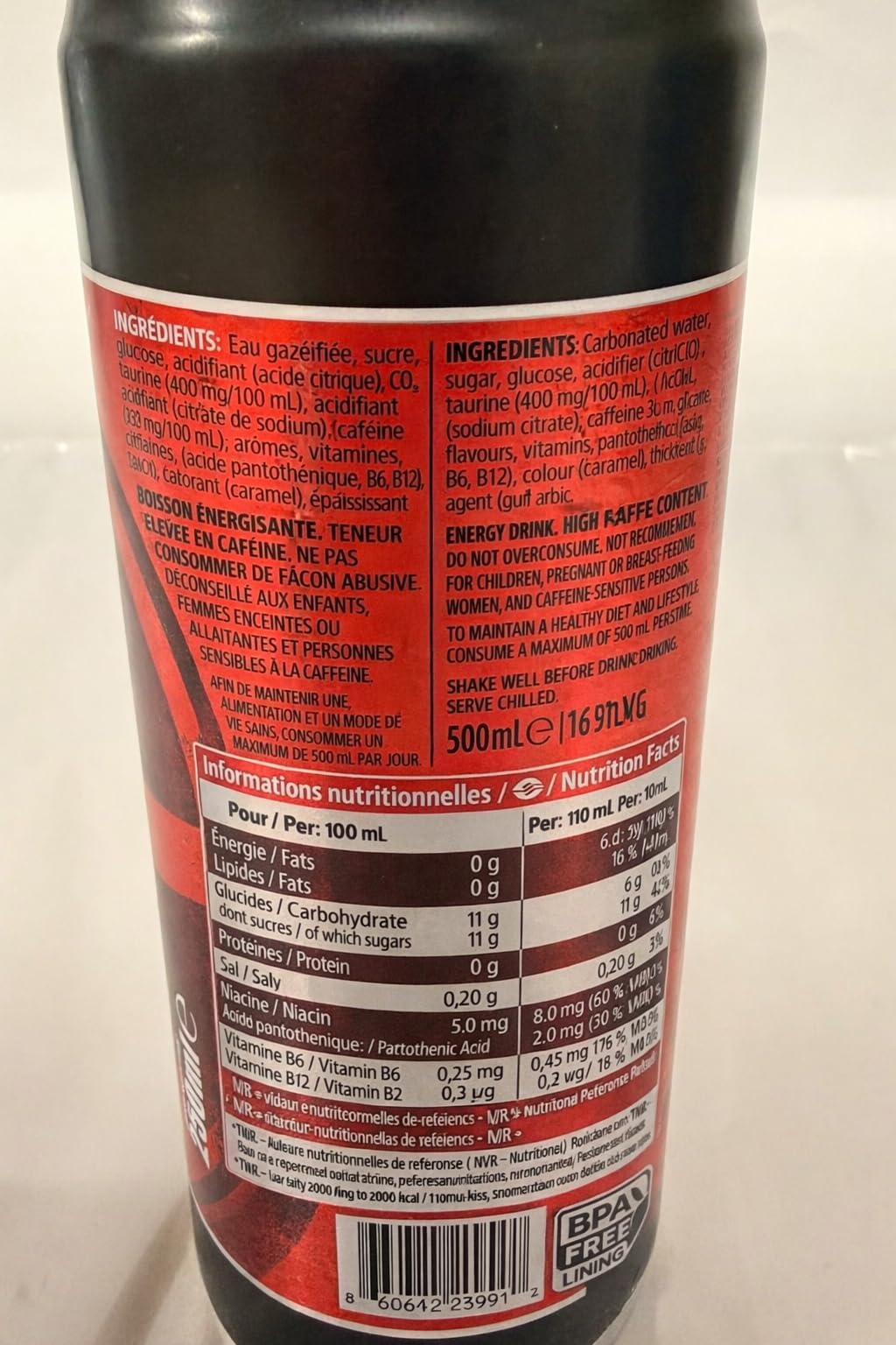 HELL CLASSIC Energy Drink | +20% More Caffeine | Vitamins B2, B3, B6, B12, C & D | No Preservatives | Environmentally Friendly Packaging | 12 x 500 ml