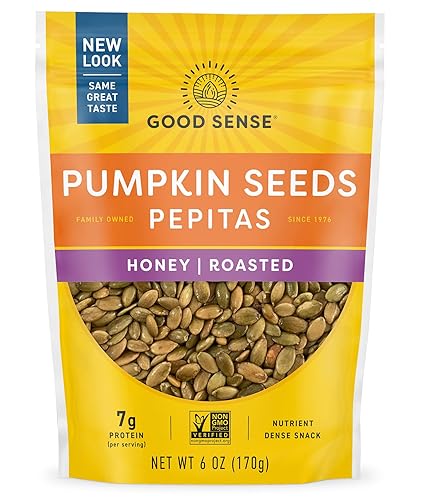 Good Sense Shelled Pumpkin Seeds (Pepitas), Honey Roasted Honey Roasted 6 Ounce