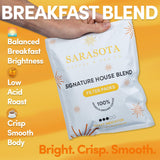 Breakfast Blend Coffee Filter Packs, 2 oz, 40 Count, Medium Roast, 3rd Party Tested Low Acid Mold Free Ground Coffee for 10-12 Cup Drip Coffee Makers