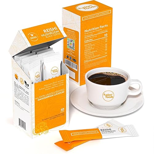 fusion foods Reishi Mushroom Black Coffee by fushion foods|Stay Focus Longer, Zero Jitters & Immune Support with All Natural Unadulterated Reishi