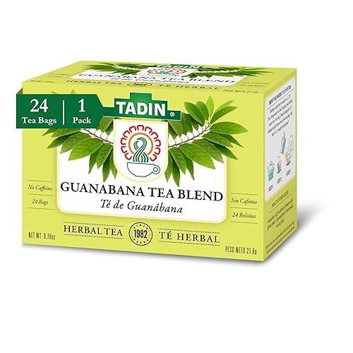 Tadin Guanabana Tea Blend, Soursop Herbal Tea, Caffeine Free, 24 Tea Bags Per Box, Pack of 1