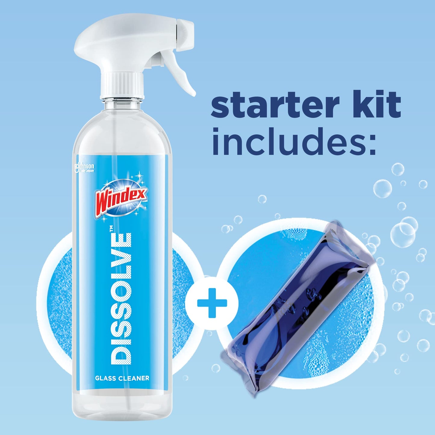 WINDEX DISSOLVE PODS STARTER KIT 1+1 0.28 FLOZ