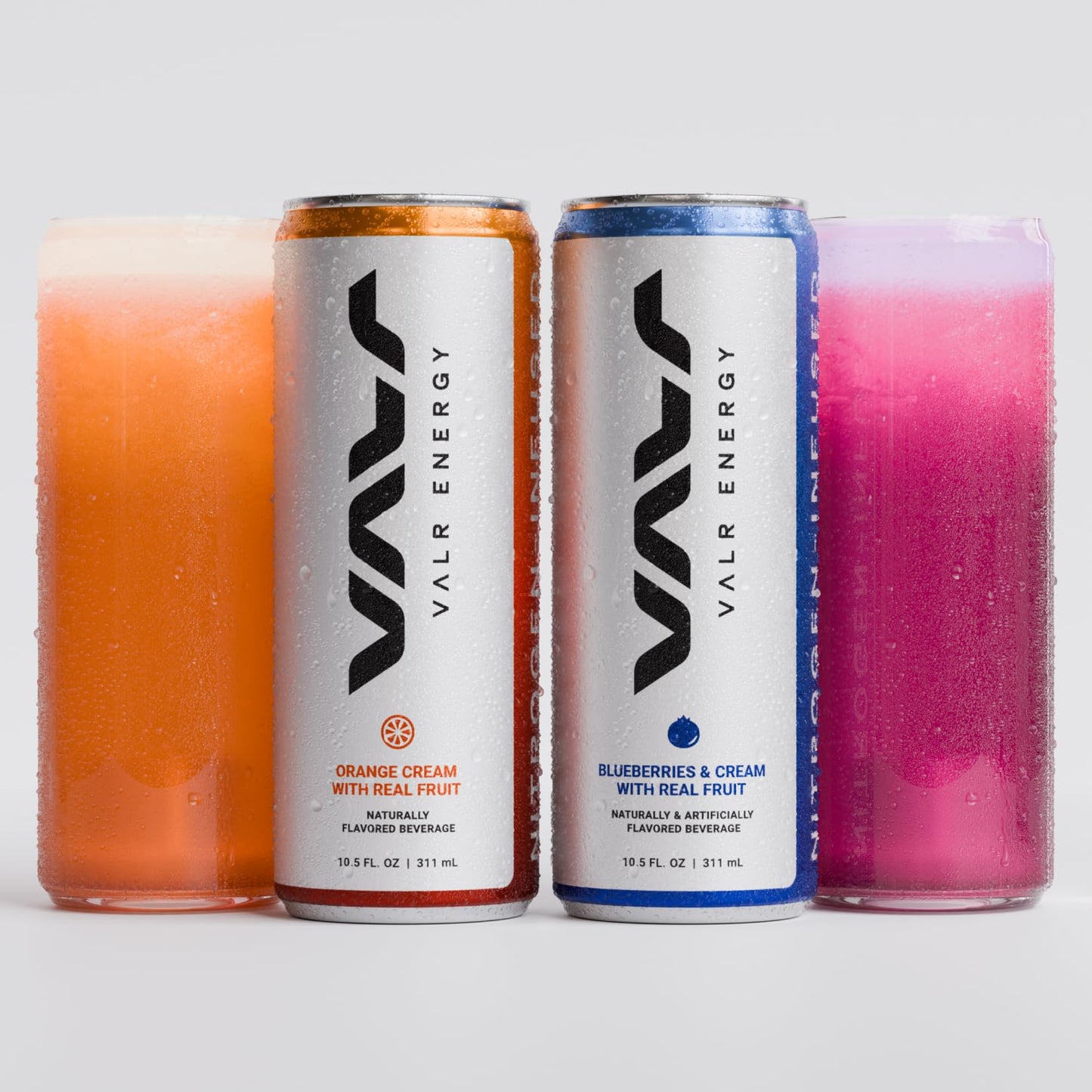 VALR Energy | Nitrogen-Infused Energy Drink | 175mg Natural Caffeine from Green Tea | Pre-Workout Performance with Amino Acids & Antioxidants |